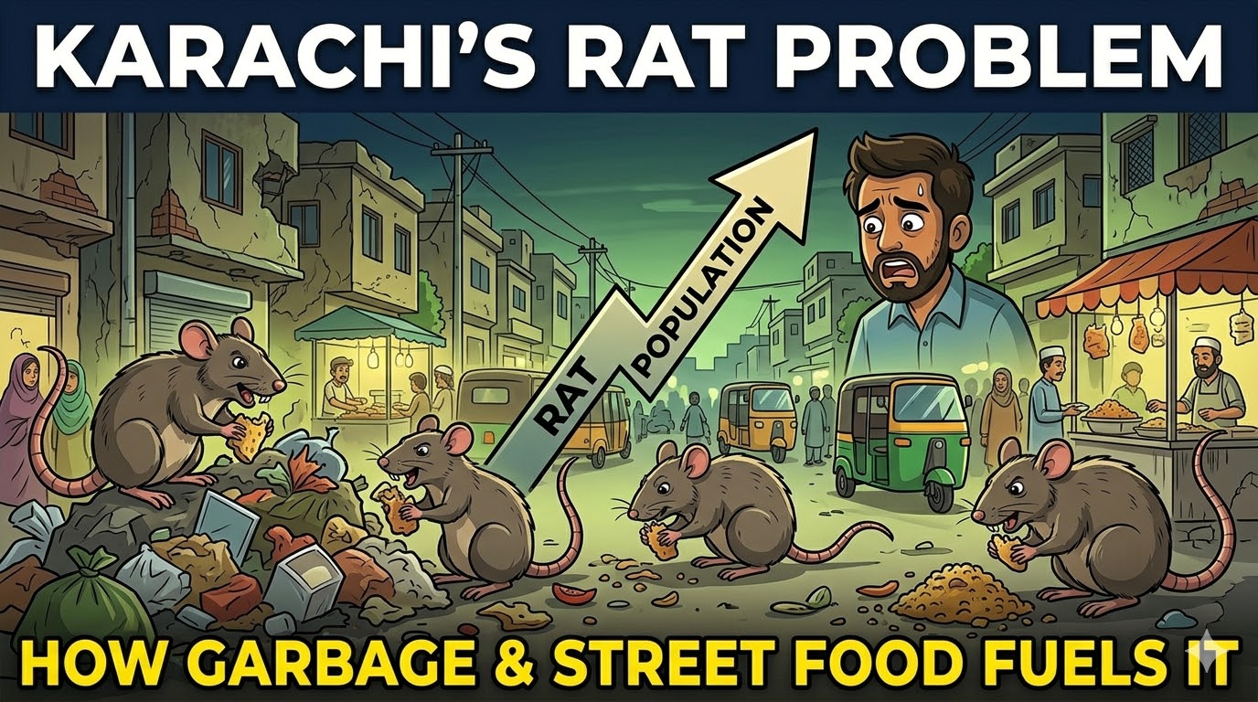 How Karachi’s Open Garbage and Street Food Culture Sustains the City’s Rat Population