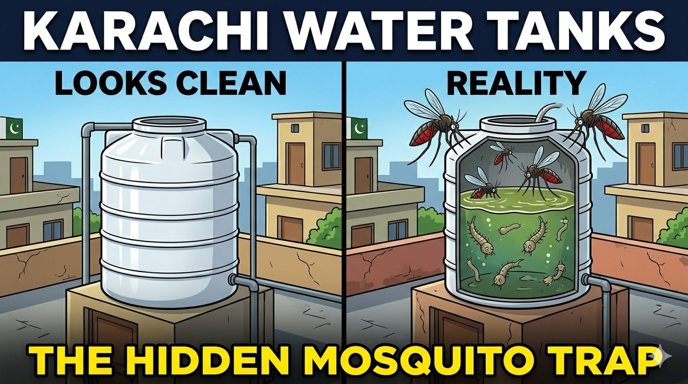How Clean-Looking Water Tanks in Karachi Still Become Mosquito Breeding Grounds