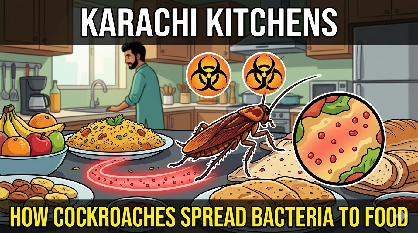 How Cockroaches in Karachi Spread Bacteria to Food Without You Realising