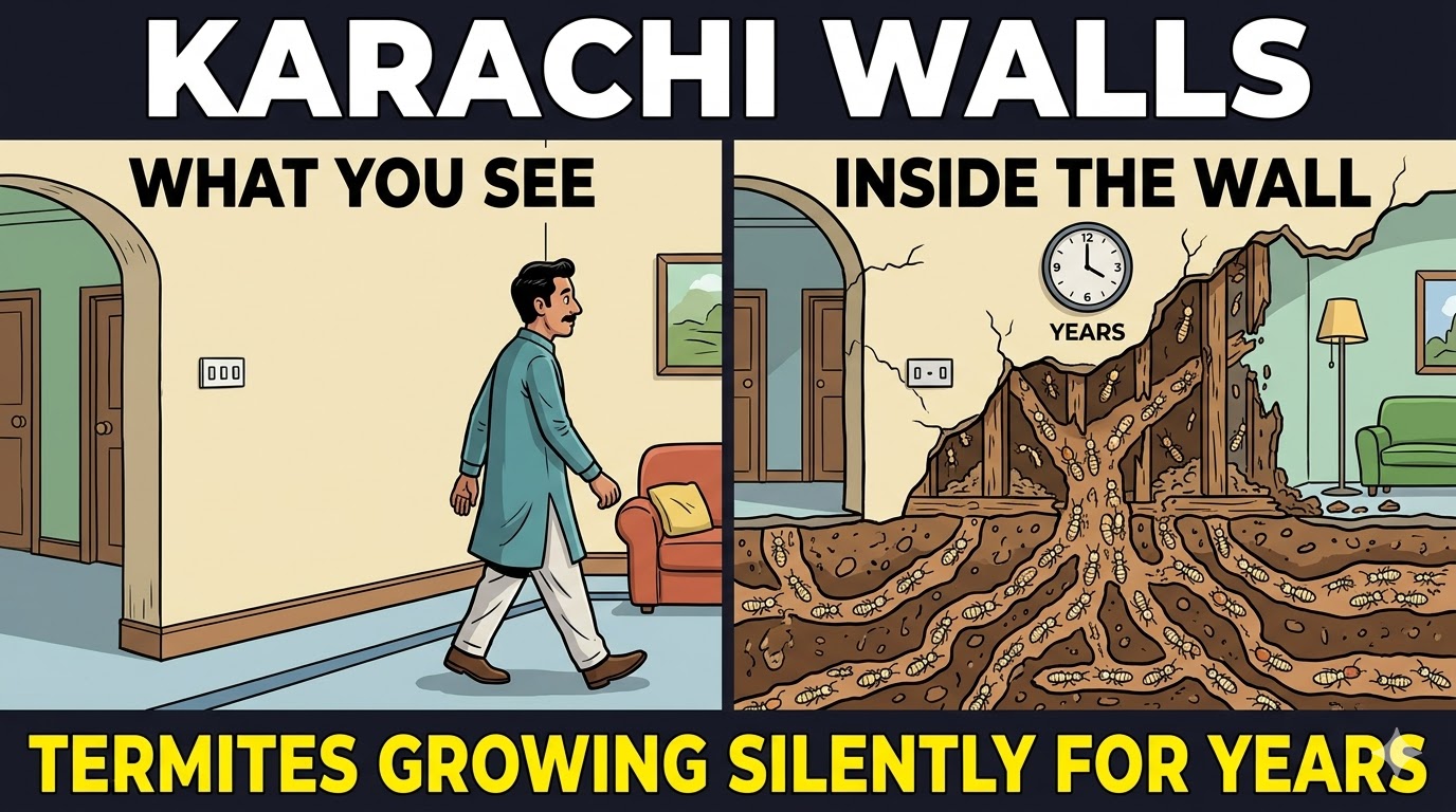 How Termite Colonies Silently Grow Inside Karachi Walls for Years Before You Notice