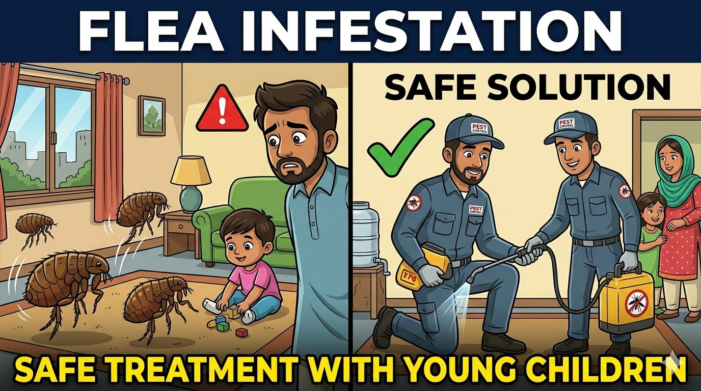 How to Treat a Flea Infestation in a Karachi Home When You Have Young Children