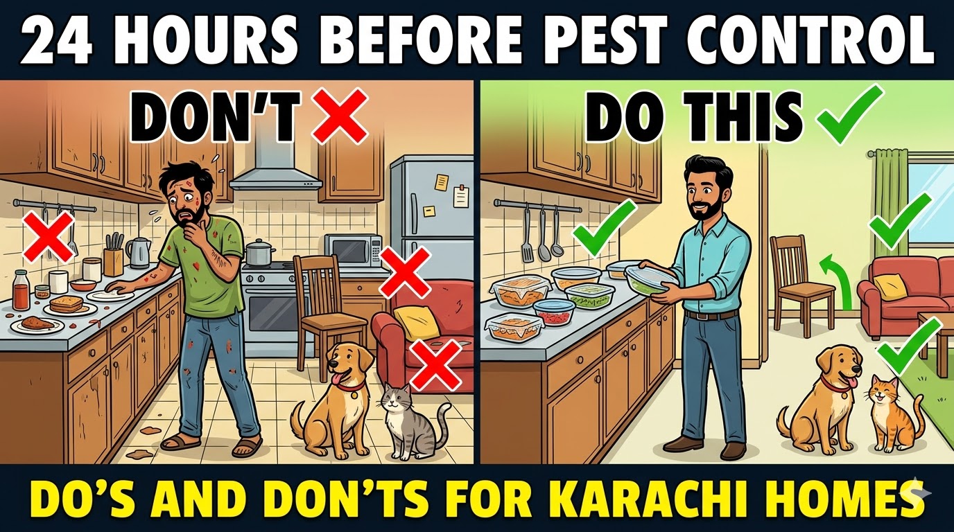 What to Do — and Not Do — in the 24 Hours Before Pest Control Visits Your Karachi Home