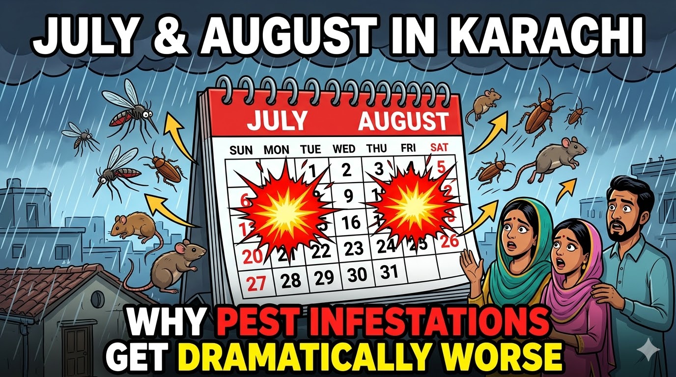 Why Pest Infestations in Karachi Get Dramatically Worse in July and August