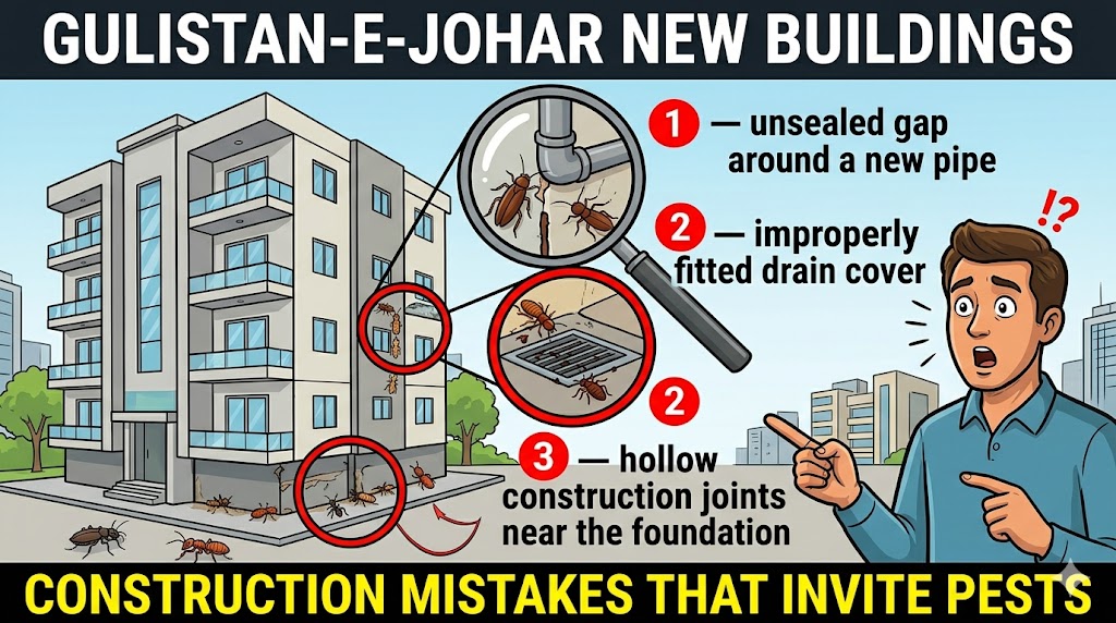 Gulistan-e-Johar Pest Control: What Newer Construction Still Gets Wrong