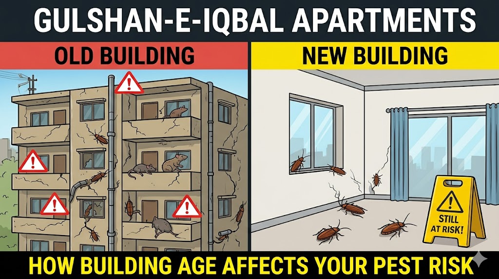 Gulshan-e-Iqbal Apartment Pest Problems: What Building Age Means for Your Infestation Risk