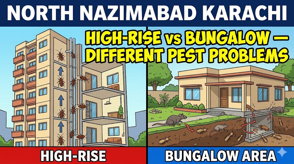 Why North Nazimabad High-Rises Face a Different Pest Challenge Than Bungalow Areas